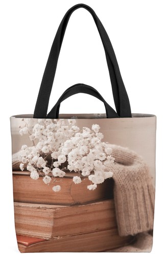 Antike bücher blumen tasche - bücher,