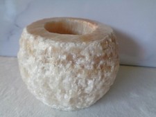 TCM Tchibo Orangencalcit? Kerzenständer Teelichthalter Stein Naturstein Rund VTG