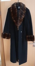 Damen Langer Mantel Mit Pelz