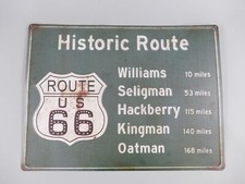 US Strassenschild Historic Route 66 -   58x43 cm - motivgeprägt Seligman William