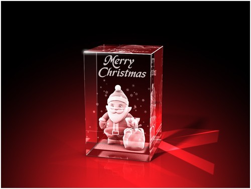 Glas gravur weihnachtsmann - 3d,