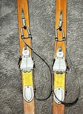 Antike Holz Skier, Deko Länge