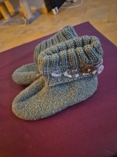 Haflinger Hausschuhe Mädchen Gr. 26 Grün