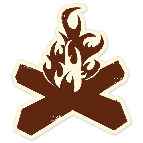 Autoaufkleber campfire hiking - campfire,