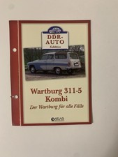 Atlas Wartburg 311-5 Kombi Datenblatt Prospekt Literatur Auto Broschüre DDR