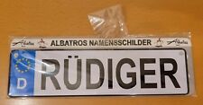 Albatros KFZ Namensschild Name Rüdiger groß FUN