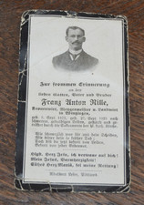 Sterbebildchen 1923 Kronenwirt & Metzgermeister Franz Anton Nille Winzingen