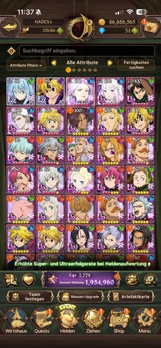 7ds grand cross account - 7ds,