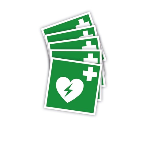 Aufkleber defibrillator - aufkleber, "defibrillator"