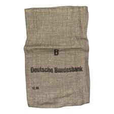 Geldsack Deutsche Bundesbank Münzen Beutel Münzsack Leinensack Original Größe B