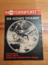 DDR Illustrierter Motorsport 13/69 Motorbootregatta Dresden Sachsenring Vorschau
