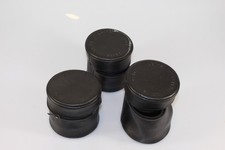 3 Stück Leitz schwarze Leder-Objektivköcher 3 Köcher