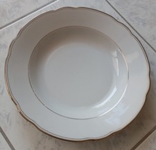 Teller Tief Durchmesser 24cm weiß Goldrand Bareuther Bavaria