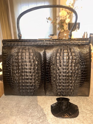 Handtasche aus echtem krokodil - aus,