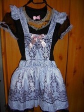 2 Tlg     Mädchen-Kostüm     Zofe    Gr M     NEUWERTIG