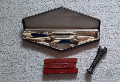 Antikes schreibset messing - schreibset,