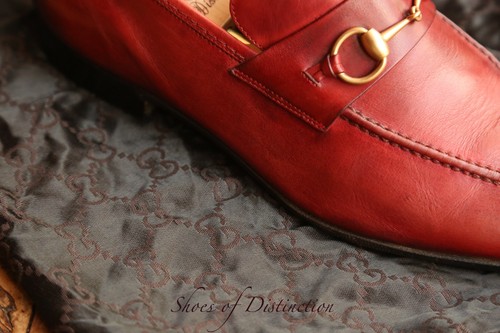 Gucci rot leder messing pferd - gucci,
