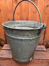 GROßER ALTER ZINKEIMER PFLANZGEFÄß ZINK EIMER BÜTTE WANNE ZINK GARTEN PLANZEN