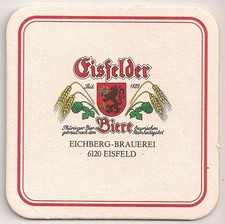 Eichberg-Brauerei, Eisfeld - alter Bierdeckel "Eisfelder Bier"