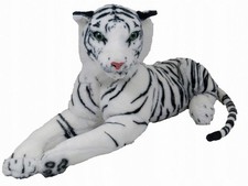 Schneeweißer liegender Tiger