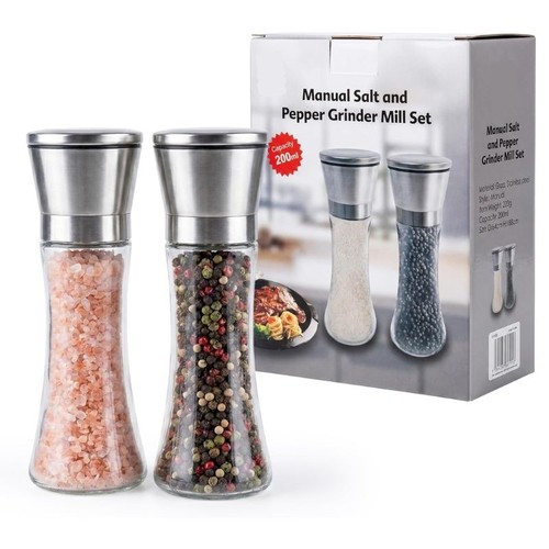 Glas salz pfeffermühle - salz,