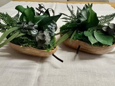 Moosdeko holzschalen osterdeko - moosdeko,