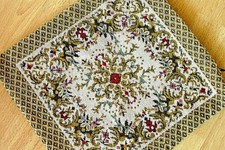 Alter Kissenbezug  Kissenhülle (33x33)  Brokat - Gobelin ?