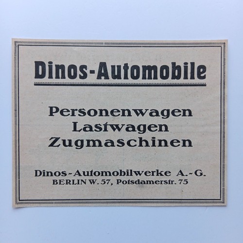 1922 dinos automobil - 1922, werke