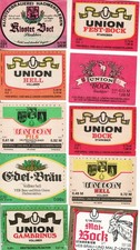 alte Getränke-Etiketten Brau- und Malzunion Hadmersleben