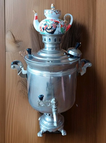 Samowar holzkohle mit - samowar, holzkohle,