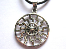 Sonnenrad 925 silber ketten - sonnenrad,