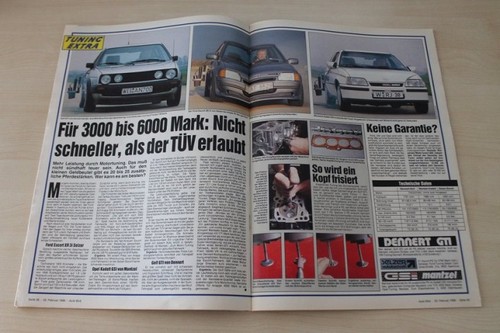 Auto bild 1988 opel - auto, 08/1988
