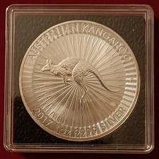Anlage-Silbermünze Australian Kangaroo, 1 OZ Feinsilber, 2017, 1 Dollar, Elizabe