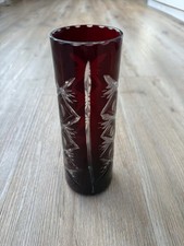 Vase Kristall Rubinrot  18,5