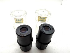 2 x ZEISS 10 x Mikroskop Okular 46 4001-9903