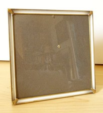 Antik Bilderrahmen SCHWEDEN Glas Ornament Metall TOP Tisch / Wand 20x20 cm