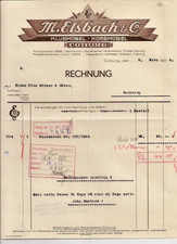 M. Elsbach & Co. Coburg 1935 historische Rechnung Möbel aus Bayern Oberfranken