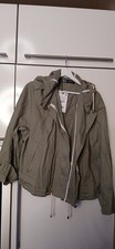 Zara Damen Parka Jacke Grün
