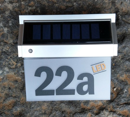 Solar-Hausnummernleuchte