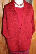 Invero Strickjacke Meret; Vino Rot Gr.M+XL; UVP. 189,-€ Merino Naturmode; Neu