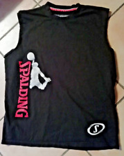 Basketball Team Spalding T-Shirt Schwarzton mit silber rosa Gr. M 100 % Cotton *