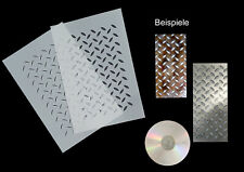  Schablonen Airbrush Schablone Stencil Riffelblech 3  # FS - 0849