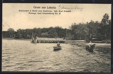 AK Lehnitz, Restaurant und Hötel zum Seelöwen, Inh. Karl Scheidt, Steg am Lehni 