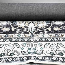 TALETA Mila Teppich Wohnzimmer, Blumenteppich Kurzflor, Orientalischer