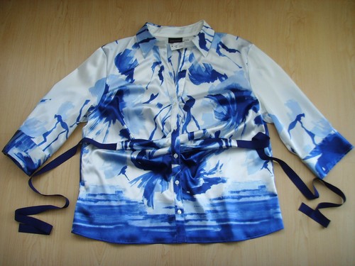Bluse satin kim - gr.44, kara