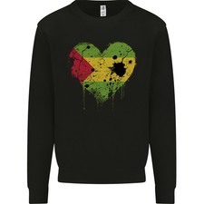 Love Sao Tome Und Principe Flagge Tag Fußball Herren Sweatshirt Pullover
