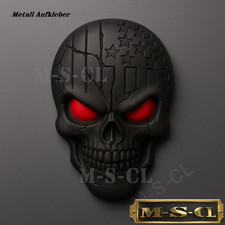 3D Metall Skull Totenkopf Logo