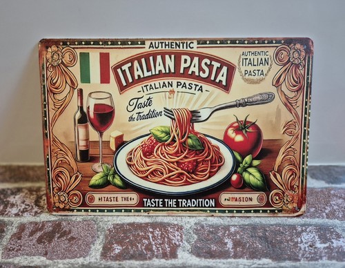 Italian pasta blechschild - italian,