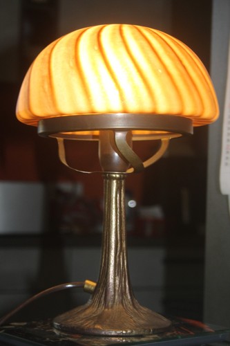 Jugendstil lampe bronze - jugendstil,