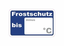 Serviceaufkleber Frostschutz